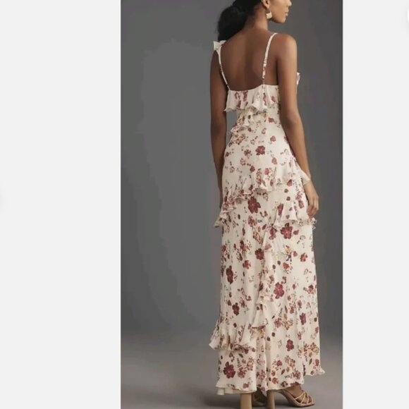 Brand New Let Me Be Sleeveless Ruffle Maxi Dress - Picture 3 of 9